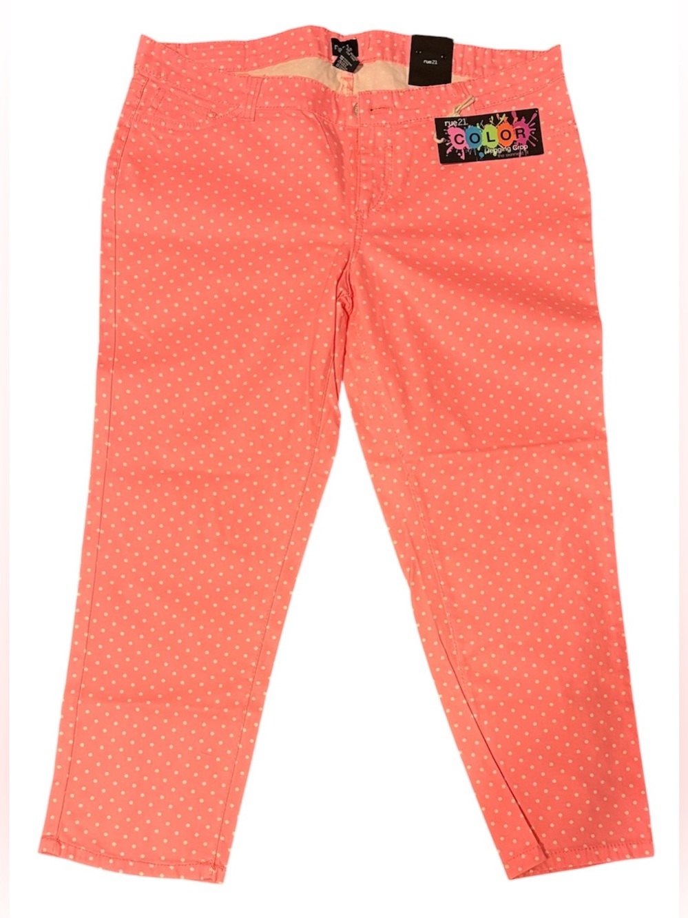 Rue21 Coral Polka Dot Girls Skinny Pants